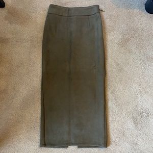 Suede Midi Skirt